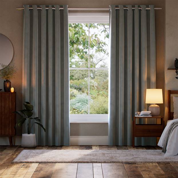 Cambridge Velvet Blackout Gainsboro Grey Curtains thumbnail image