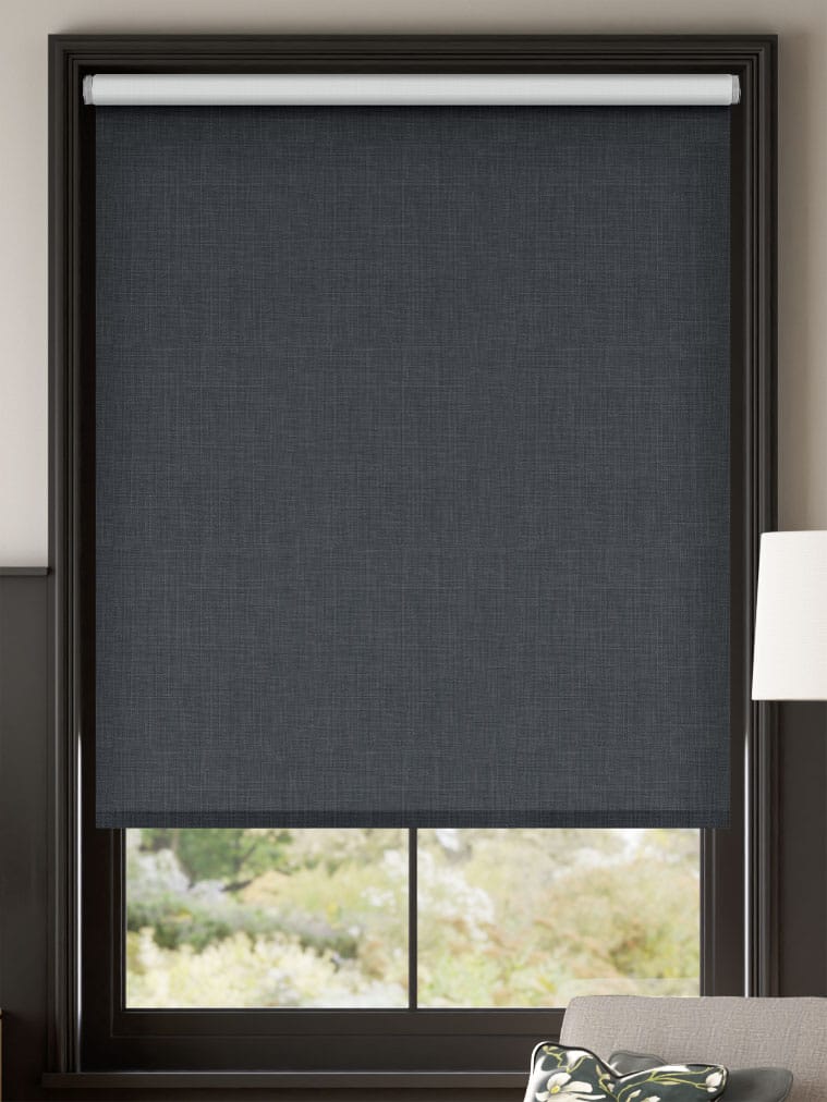 Electric Canali Blackout Charcoal Grey Roller Blind thumbnail image