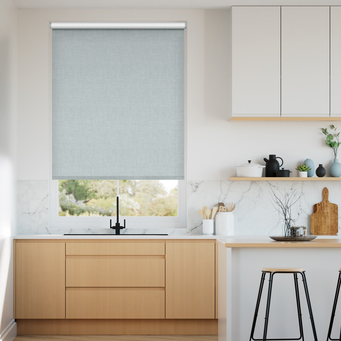 Canali Blackout Light Ocean Blue  Roller Blind