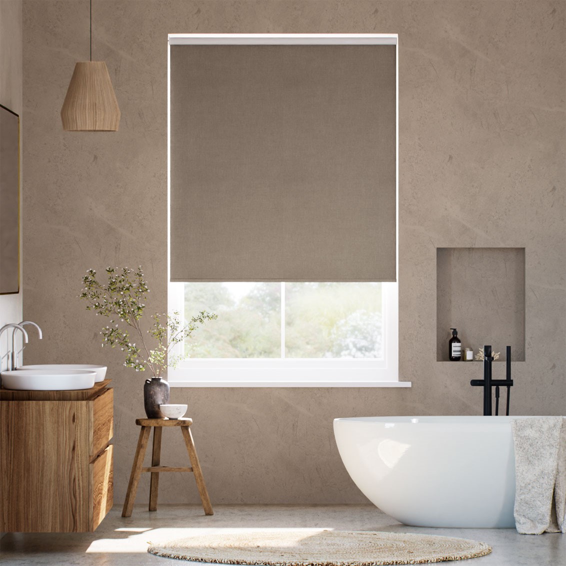 Canali Blackout Nutmeg Roller Blind