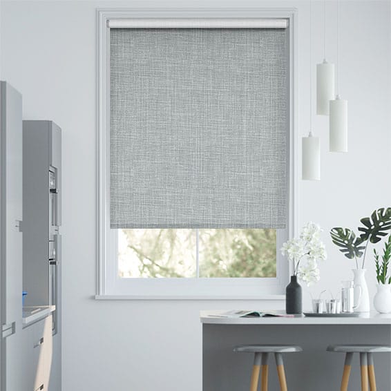 Canali Blackout Silver Grey Roller Blind