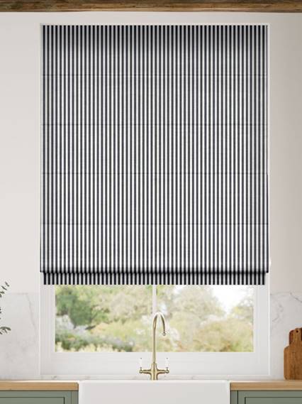 Candy Stripes Charcoal Roman Blind thumbnail image