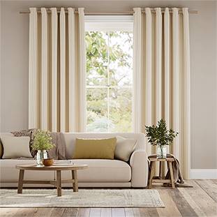 Candy Stripe Dijon Curtains thumbnail image