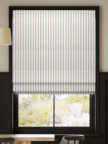 Candy Stripe French Navy Roman Blind thumbnail image