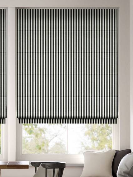 Candy Stripes Jet Roman Blind thumbnail image