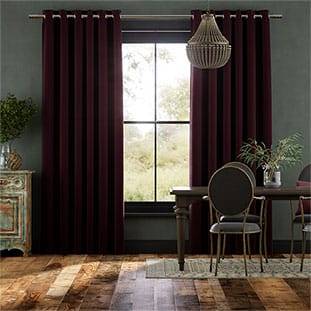 Canterbury Velvet Mulberry Curtains thumbnail image