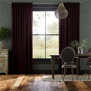 Canterbury Velvet Mulberry Curtains thumbnail image