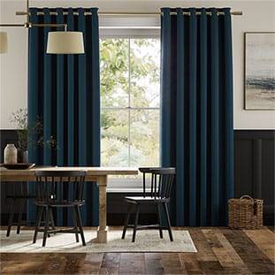 Canterbury Velvet Storm Blue Curtains thumbnail image