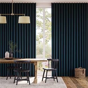 Canterbury Velvet Storm Blue Curtains thumbnail image