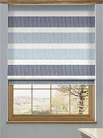 Cardigan Stripe Blue Horizon Roman Blind thumbnail image