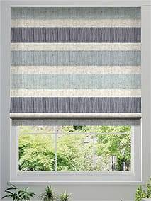 Cardigan Stripe Linen Blue Horizon Roman Blind thumbnail image