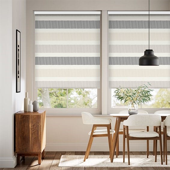 Cardigan Stripe Stone Roller Blind