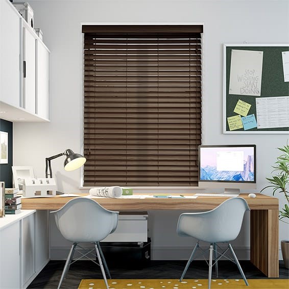 Caribbean Walnut Wooden Blind - 50mm Slat