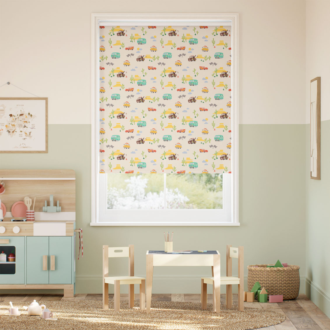 Cars Desert Dash Blackout Ivory Roller Blind