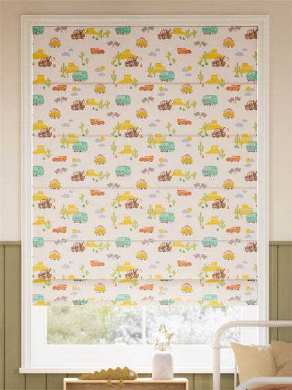 Cars Desert Dash Ivory Roman Blind thumbnail image