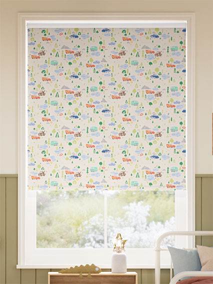 Cars Road Trip Blackout Ivory Roller Blind thumbnail image