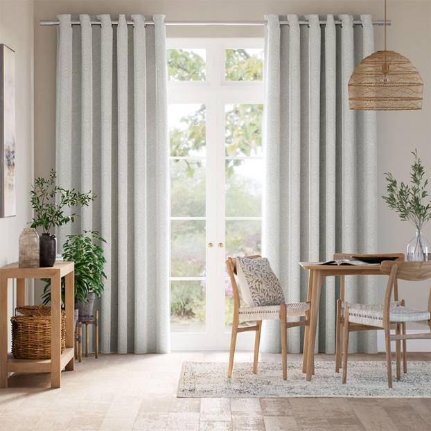 Cassia Silver & White Curtains thumbnail image