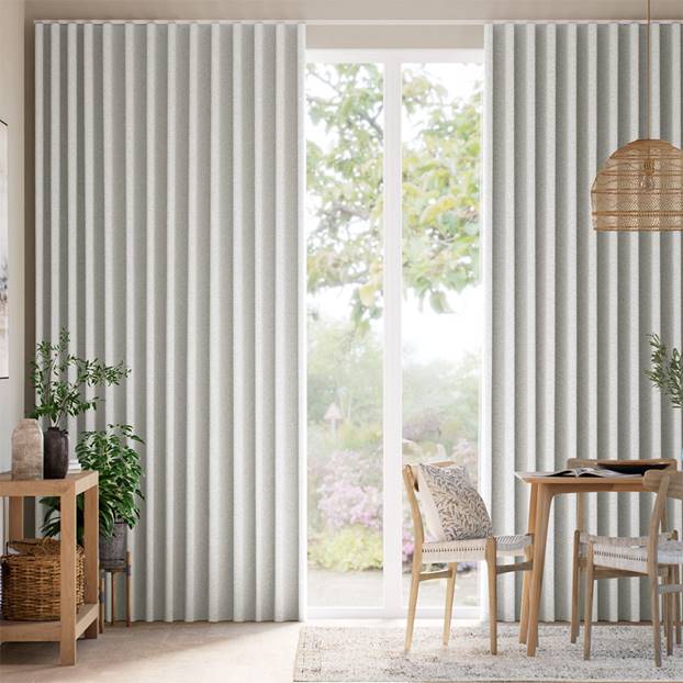 Cassia Silver & White Curtains thumbnail image