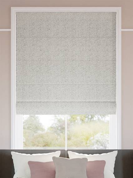 Cassia Silver & White Roman Blind thumbnail image