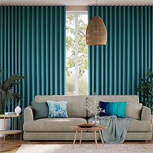 Cavendish Caribbean Blue Curtains thumbnail image