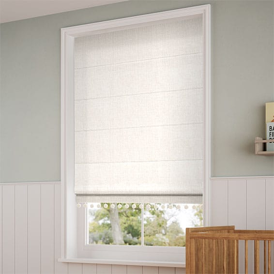 Cavendish Cream & Chalk Trimmed Roman Blind