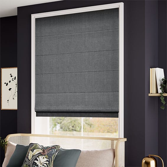 Blackout Roman Blinds, Made to Measure Grey Roman Blinds 2go