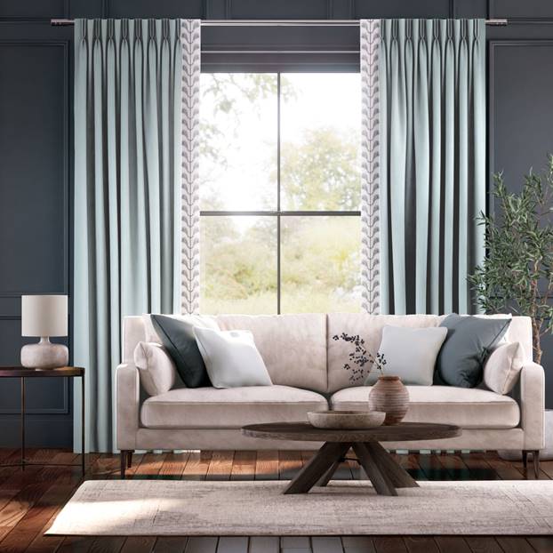 Cavendish Powder Blue & Chatsworth Mineral Curtains thumbnail image