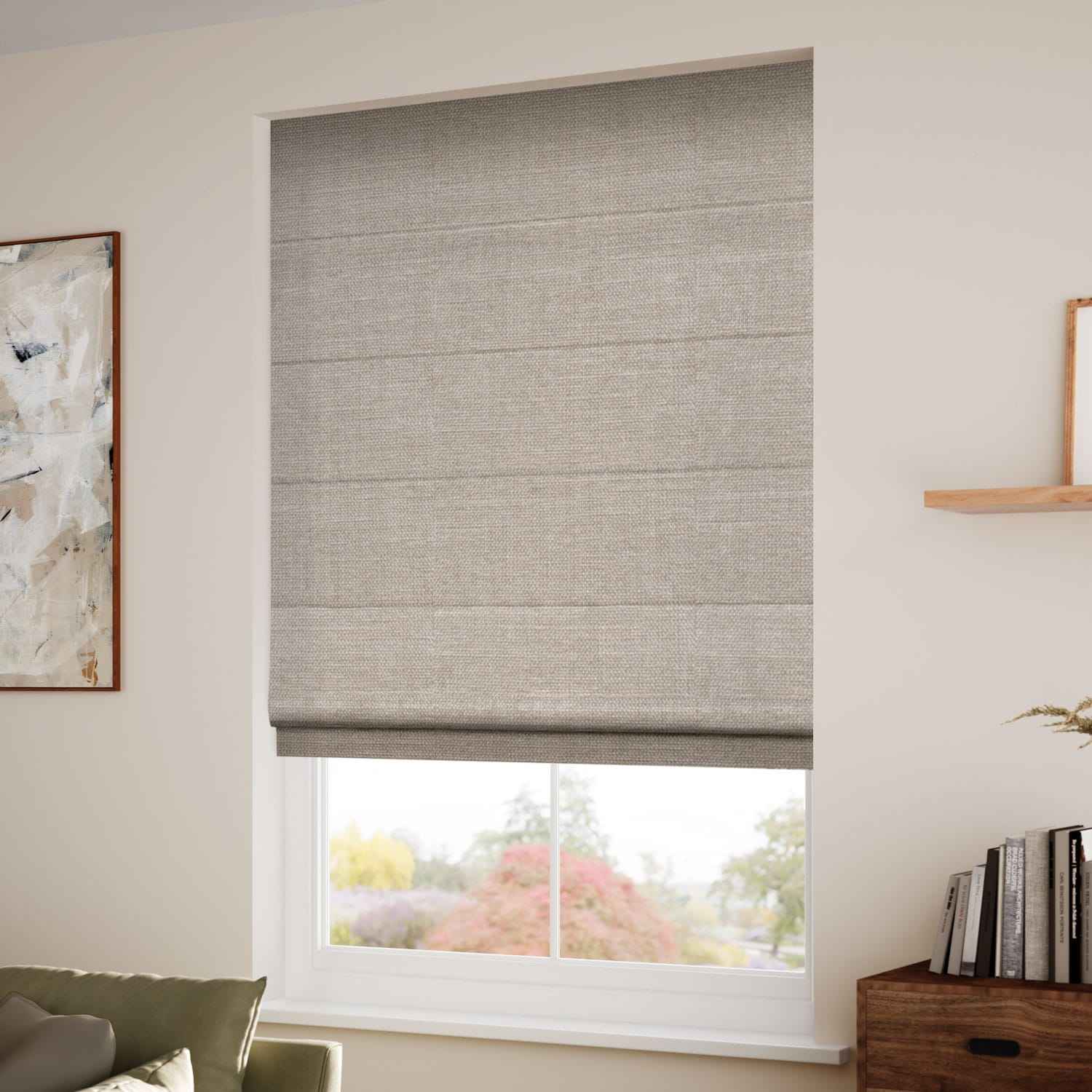 Cavendish Warm Stone Roman Blind | Blinds 2go™