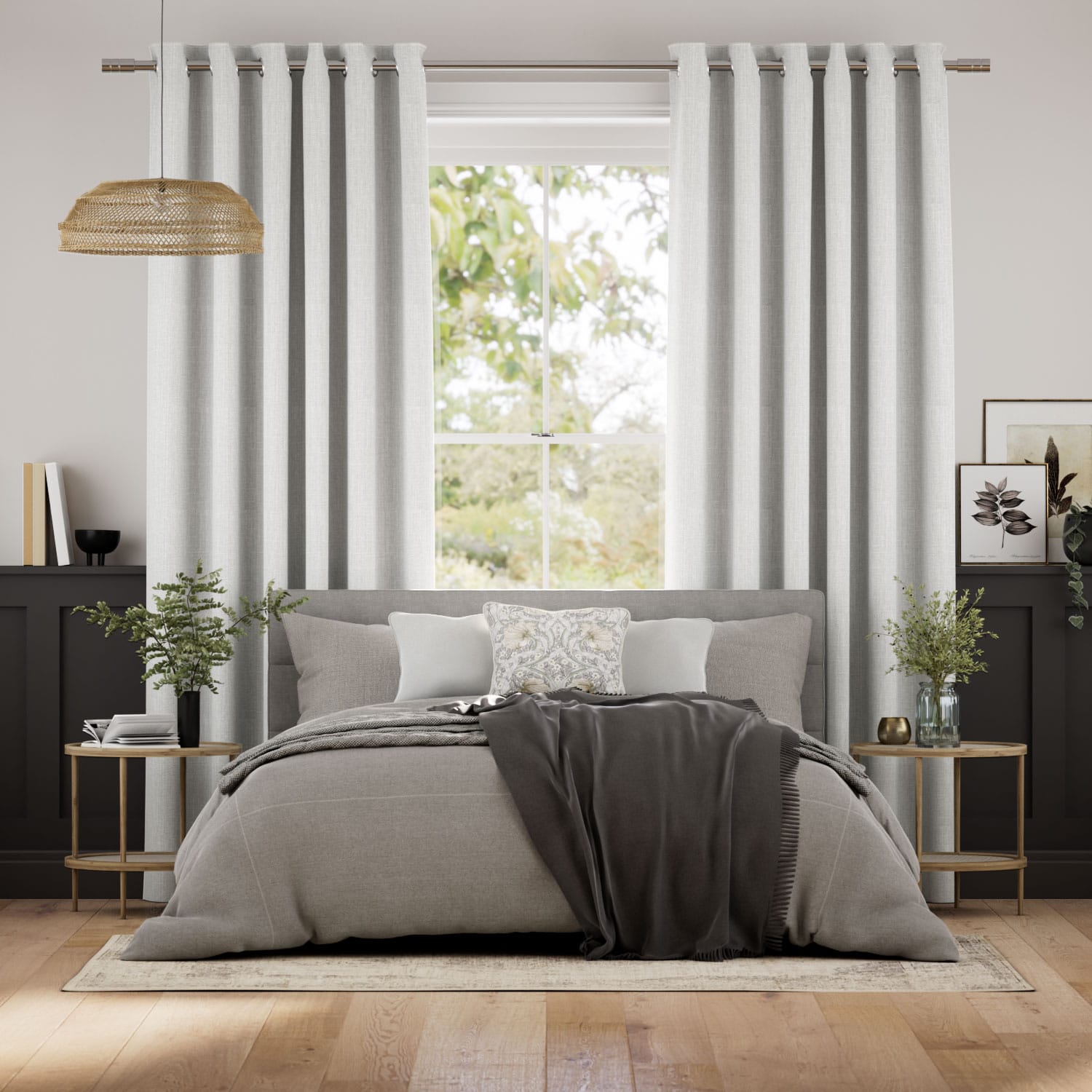 Cavendish Wisp Grey  Curtains