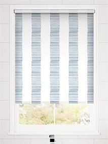 Splash Blackout Ceramic Stripe Med Blue Roller Blind thumbnail image