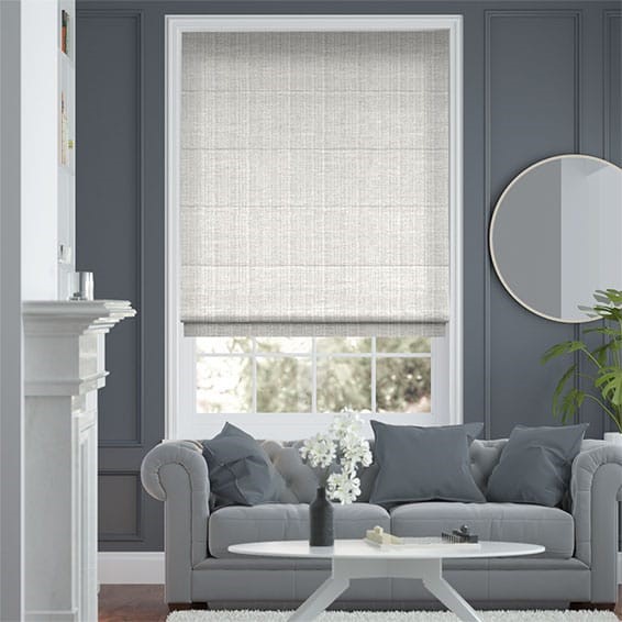 Chenille Chic Platinum Roman Blind