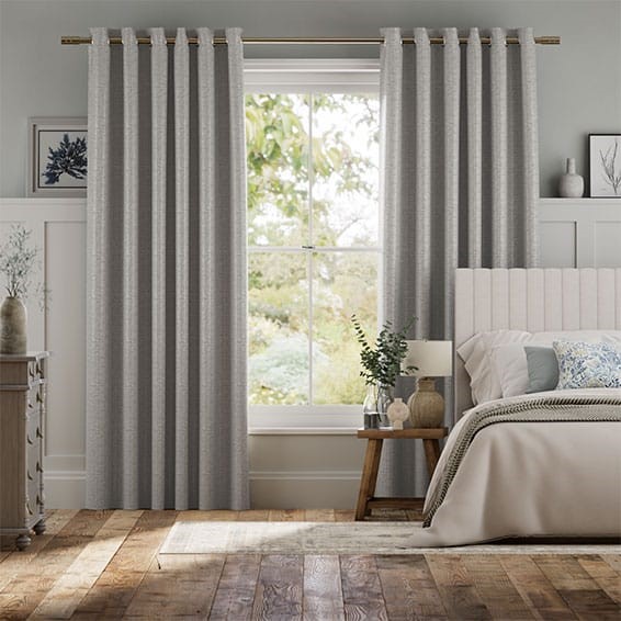 Chenille Chic Zinc Curtains