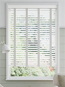 Chiffon White and Chic Grey Wooden Blind thumbnail image