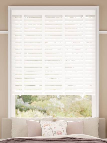 Chiffon White & Glacial White Wooden Blind thumbnail image