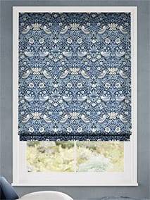 William Morris Strawberry Thief Indigo Blue Roman Blind thumbnail image