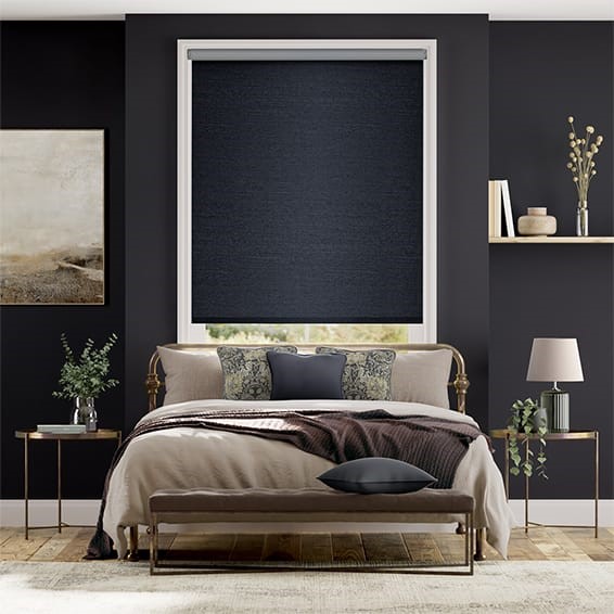 Choices Ansari Faux Silk Midnight  Roller Blind