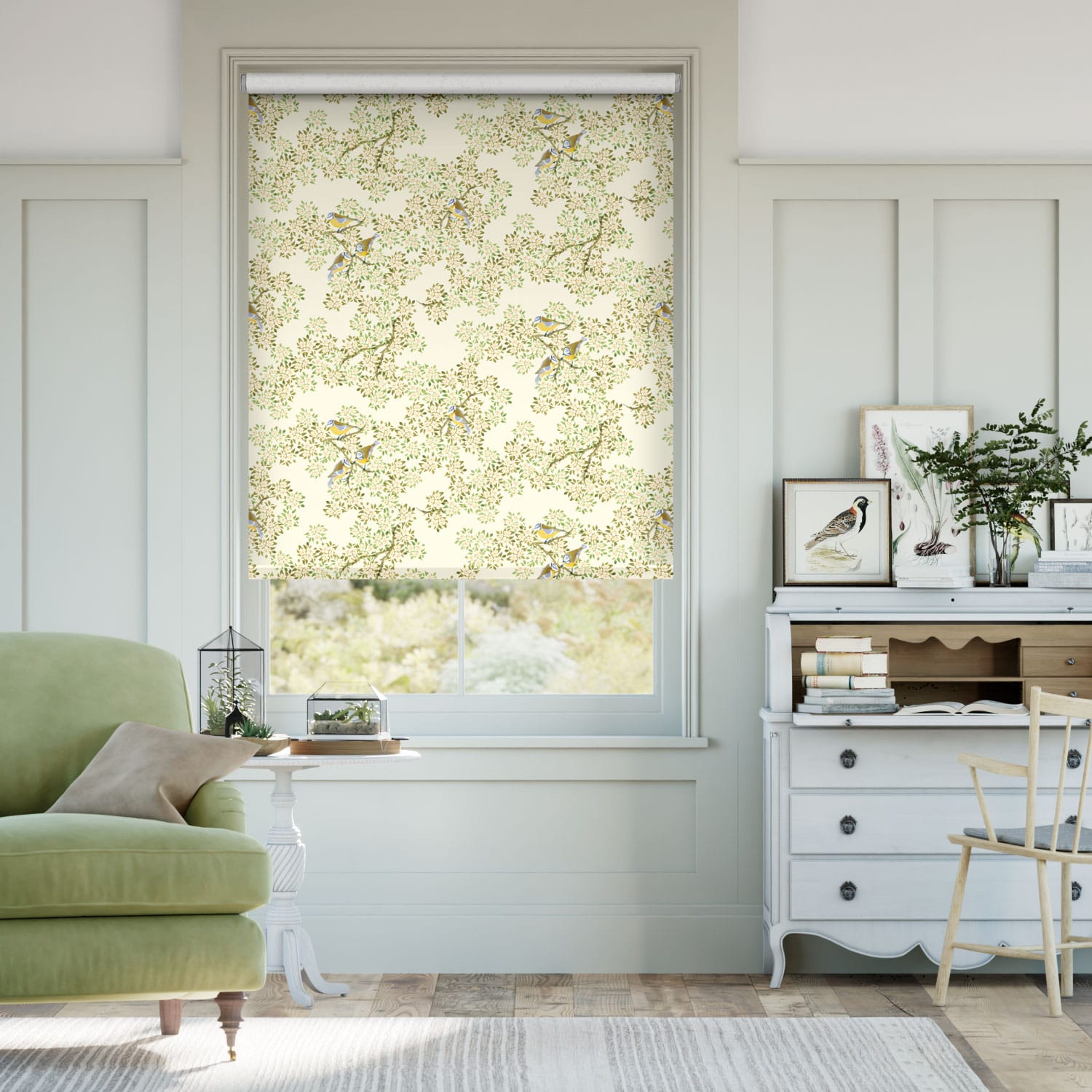 Twist2Go Choices Blossom and Bluetit Multi Roller Blind
