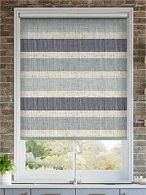 Twist2Go Choices Cardigan Stripe Linen Blue Horizon Roller Blind thumbnail image