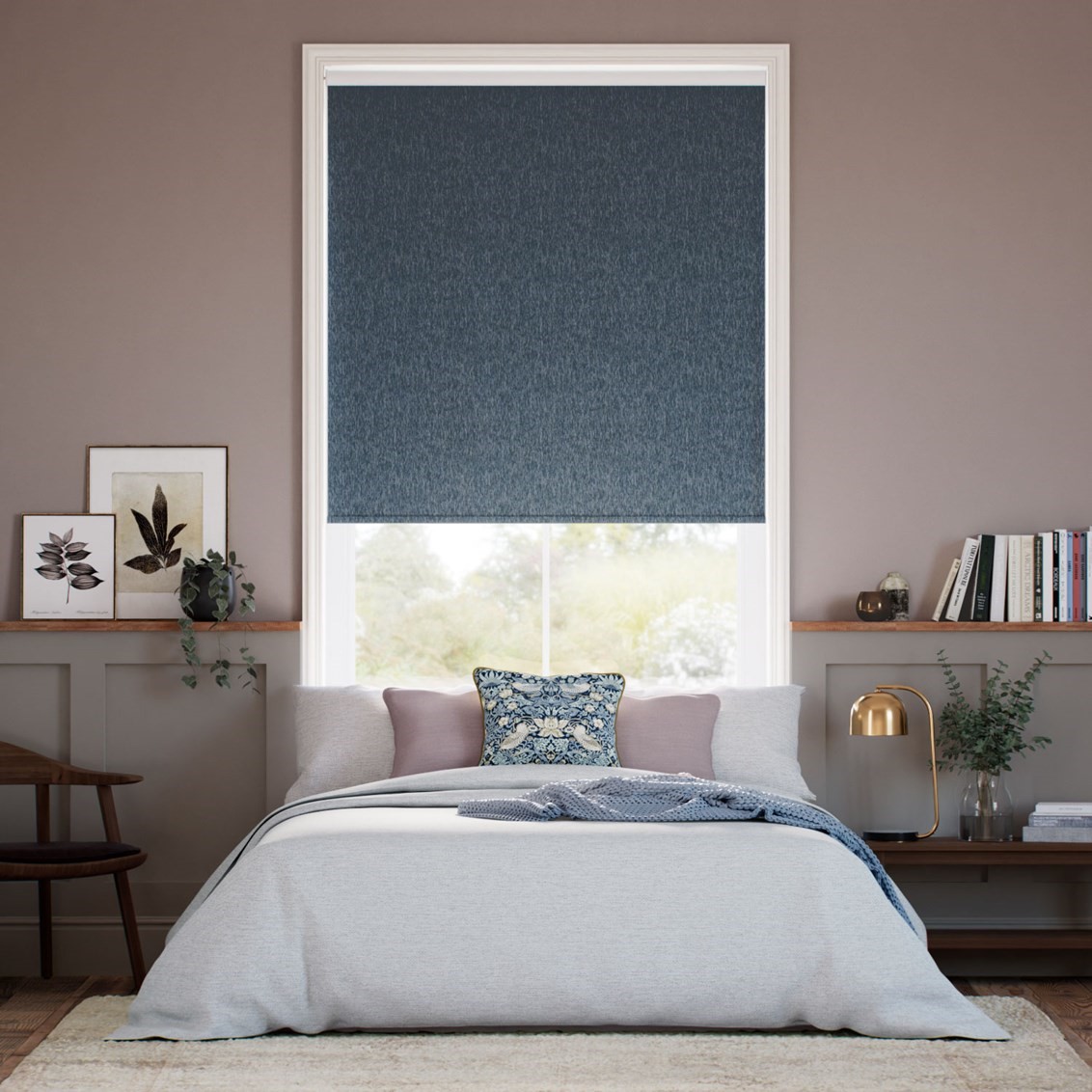 Choices Isabella Dusky Blue Roller Blind