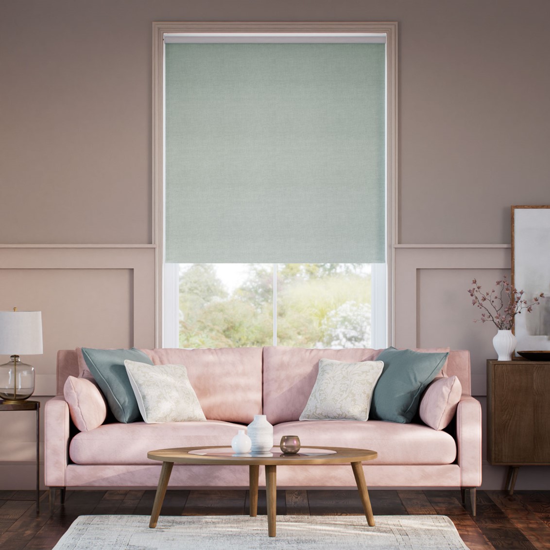 Choices Lydia Sky Blue Roller Blind