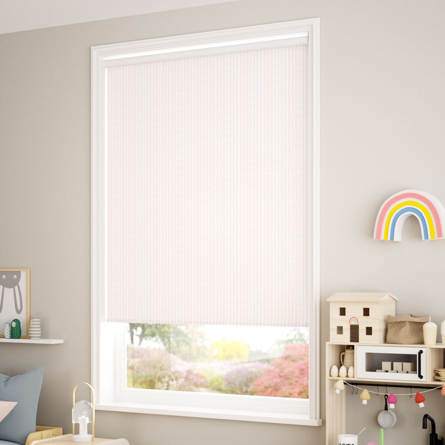 Choices Ella Stripe Confetti Pink Roller Blind