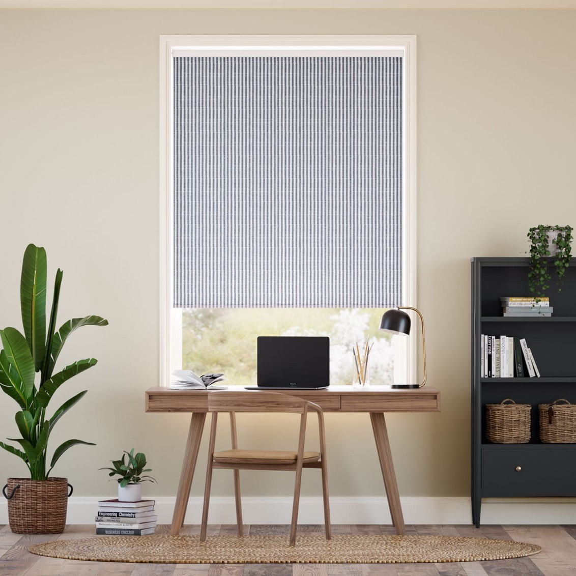 Choices Ella Stripe Navy  Roller Blind