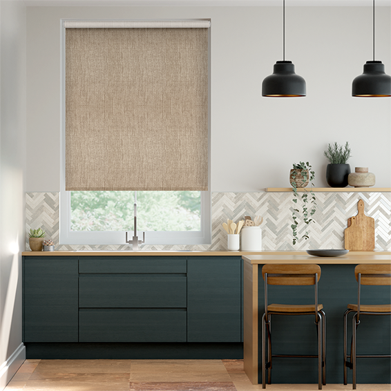 Thermal Luxe Dimout Biscuit Roller Blind