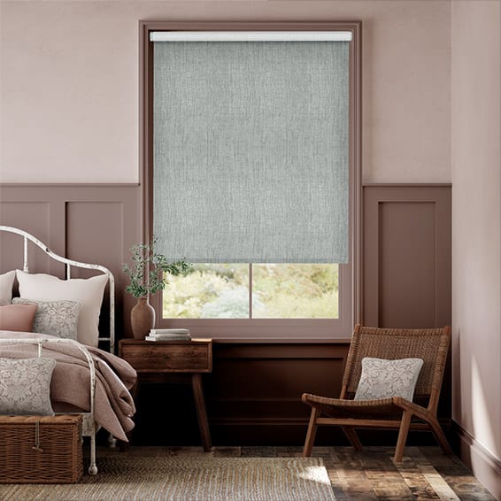 Thermal Luxe Dimout Blue Mist Roller Blind
