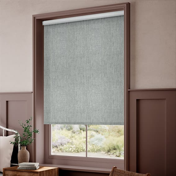 Thermal Luxe Dimout Blue Mist Roller Blind