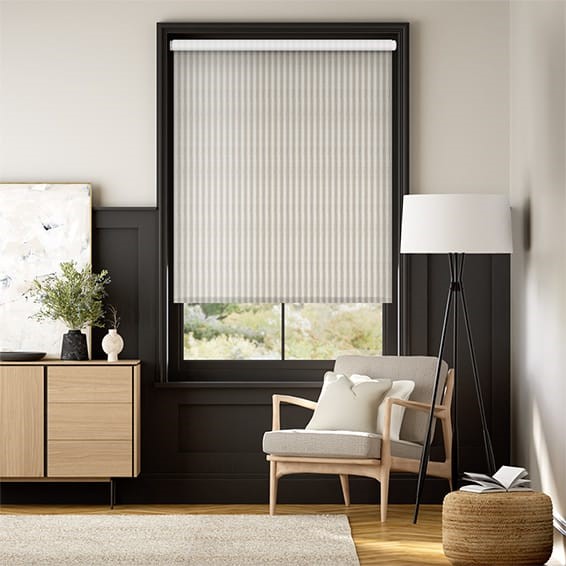 Electric Choices Grande Stripe Linen Roller Blind