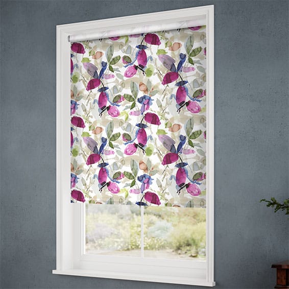 Choices Hadley Linen Blooming Violet Roller Blind