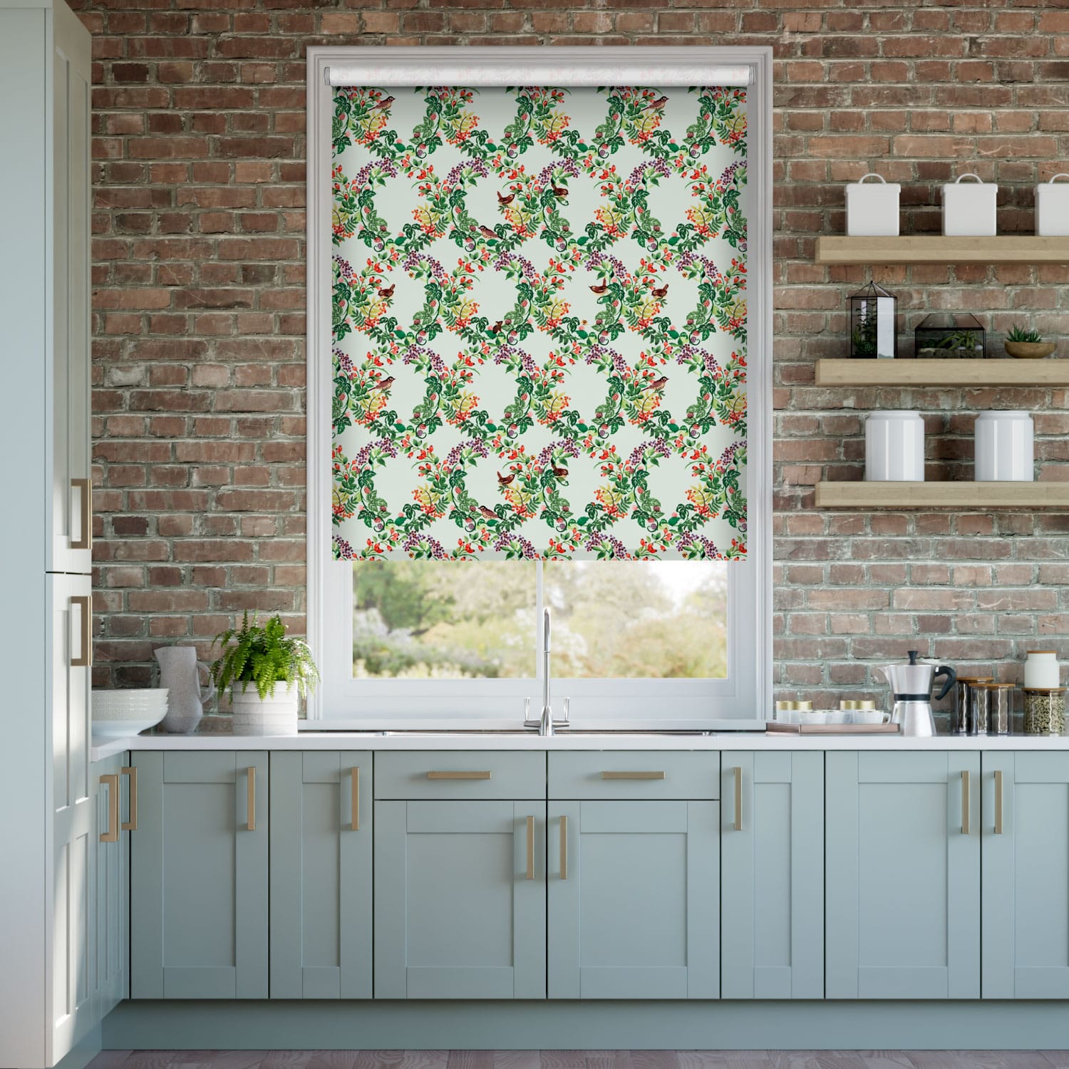 Twist2Go Choices Hedgerows Duck Egg Roller Blind