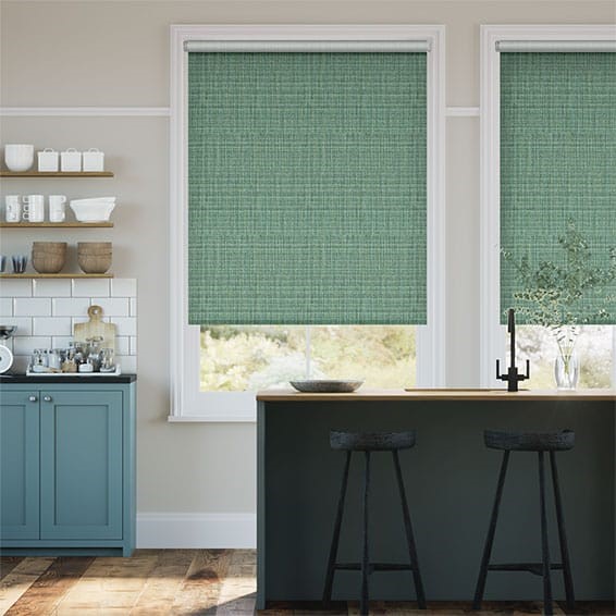 Choices Leyton Pool Green Roller Blind