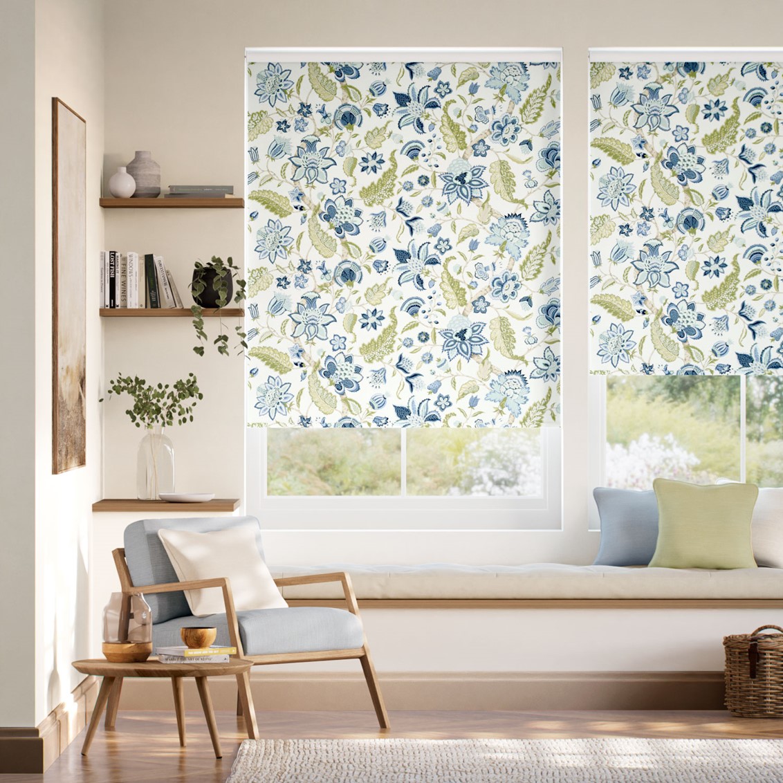 Newnham Courtney Cobalt Sage Roller Blind